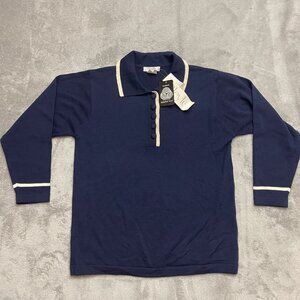 Vintage Bleyle 100% Merino Wool Knit Sweater Button Size Medium Hong Kong